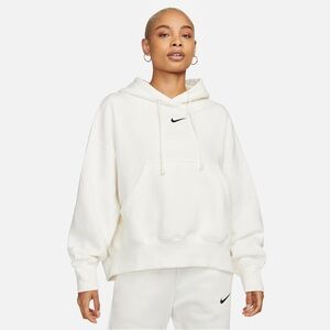 Nike Phoenix Fleece Women's White Oversized Hoodie Size S